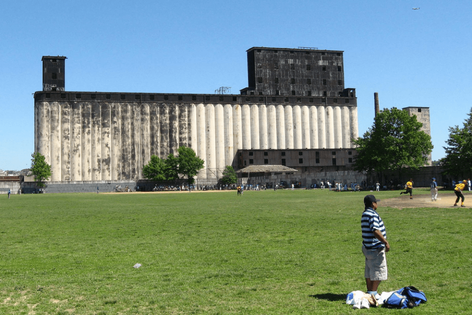 Exterior view of abandoned Red Hook Grain Elevator. Credit: Jim Henderson