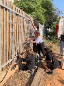 Students planting