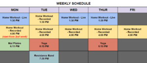 example schedule