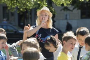 Klara Boudalová with children