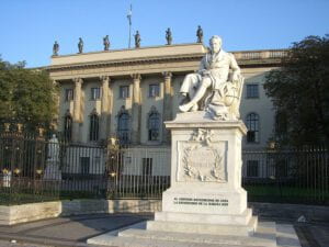 The Wilhelm von Humboldt Memorial in front of Humboldt University