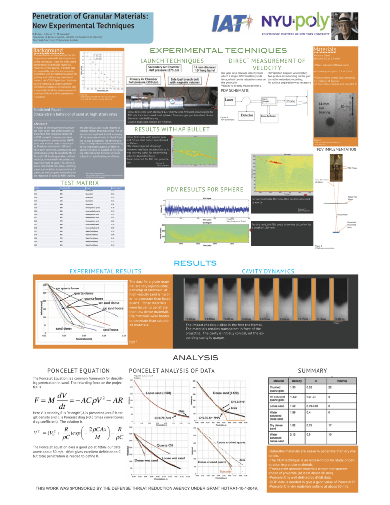 Poster Presentation: Penetration of Granular Materials: New Experimental Techniques