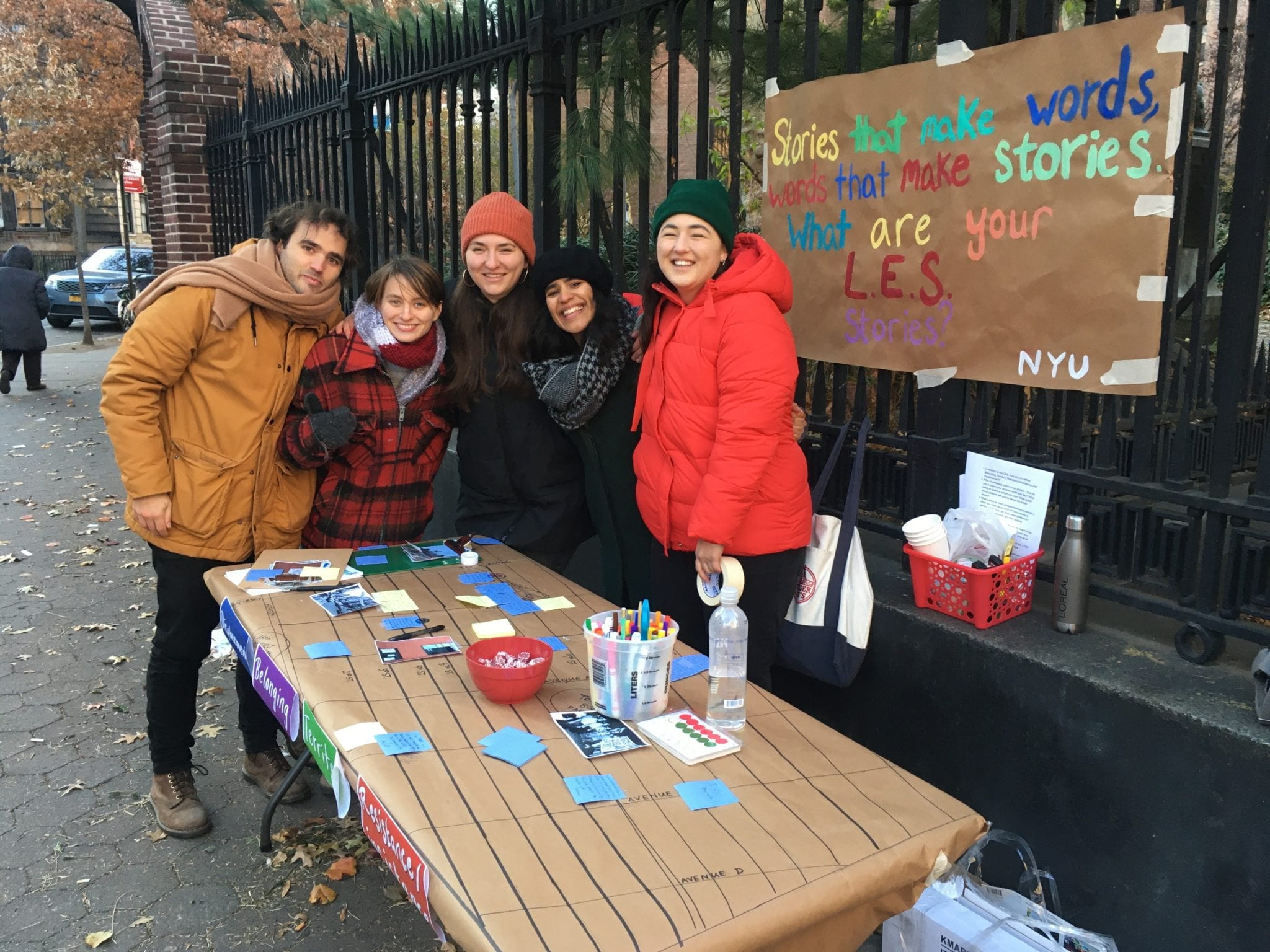 Grad students from Critical Pedagogy, Artists, and the Public Sphere.