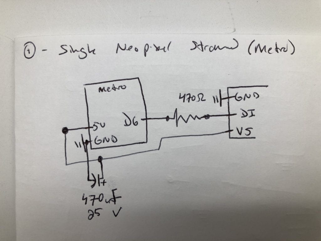 Single NeoPixel Schematic