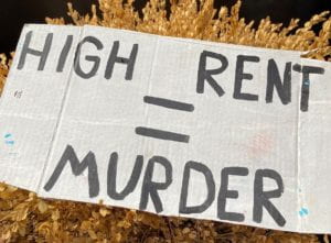 high rent = murder sign