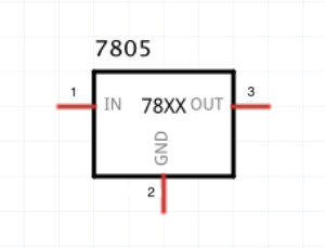 7805 voltage regulator symbol