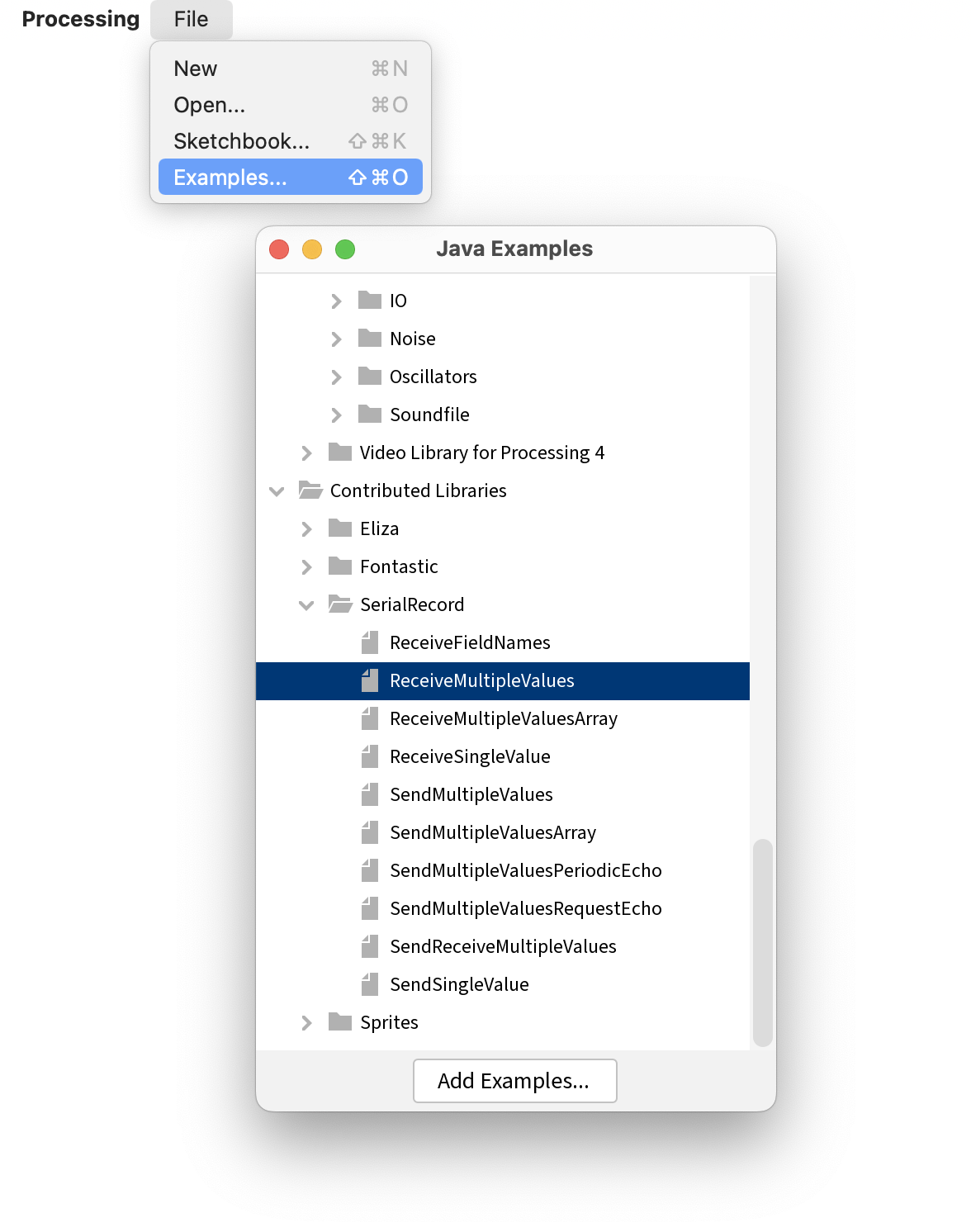 processing example