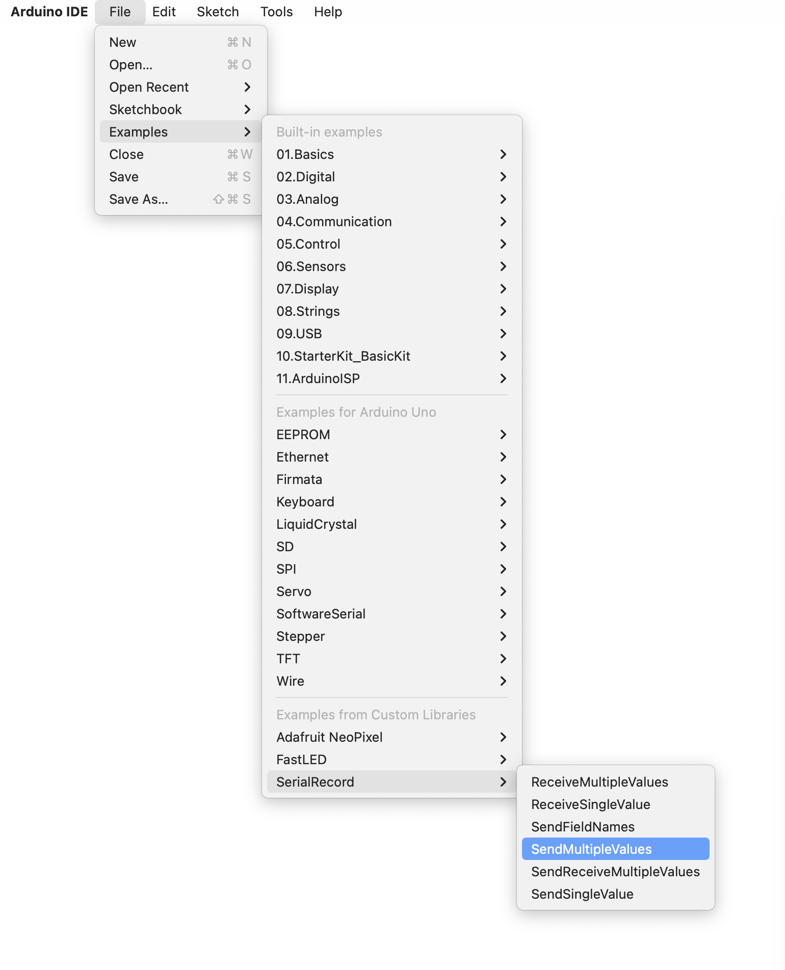 Arduino example