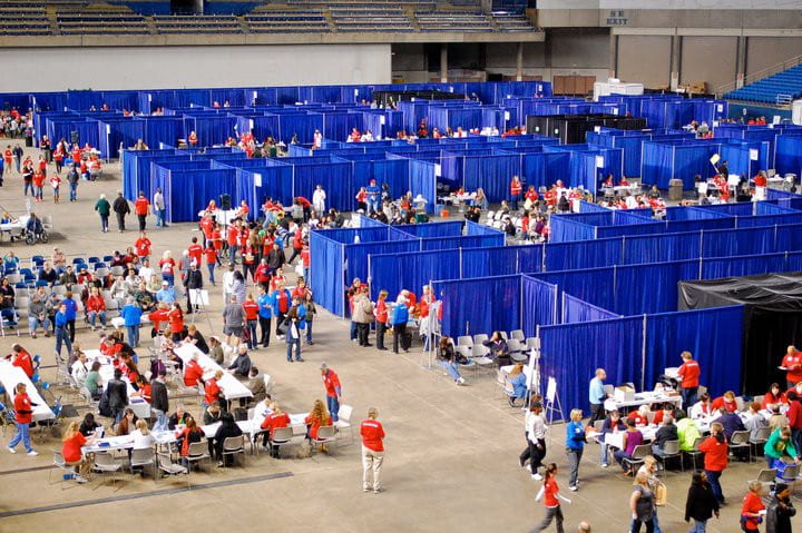 Patients being seen at the Tacoma C.A.R.E. Clinic in 2011.