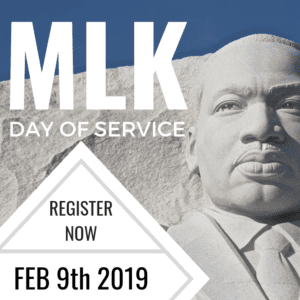 MLK Day of Service: Feb. 9th 2019. Register now