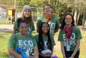 5 ECommittee members posing in matching t-shirts