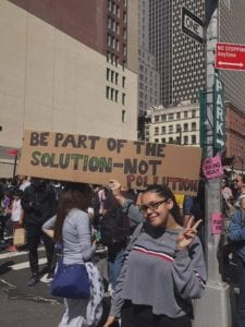 Student at climate strike