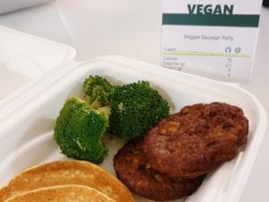 vegan meal in a to-go box