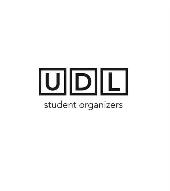 the letters UDL in blocks
