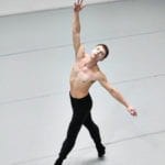 Nicholas Sciscione of Stephen Petronio Company in Steve Paxton's Excerpt from Goldberg Variations (1986). Photo by Robert Altman