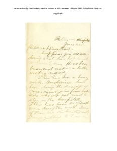 Eben Foskett letter, 1890s