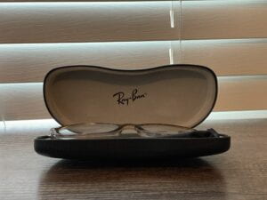 Glasses inside case