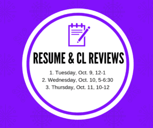 Resume and CL reviews poster