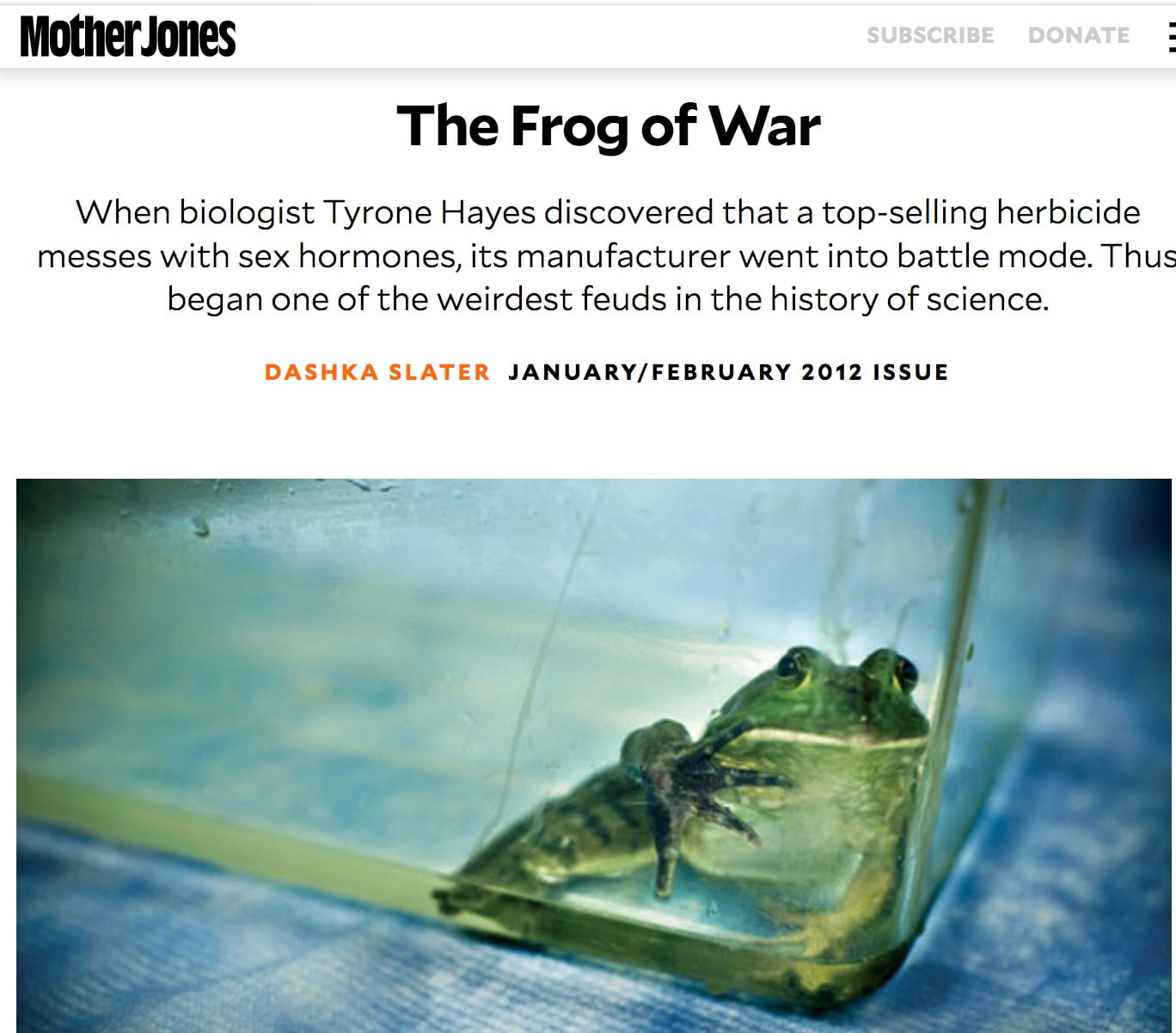 The Frog of War - Atrazine