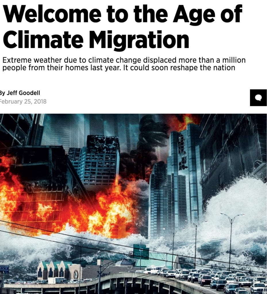 Welcome to the age climate migration. - rolling stone magazine