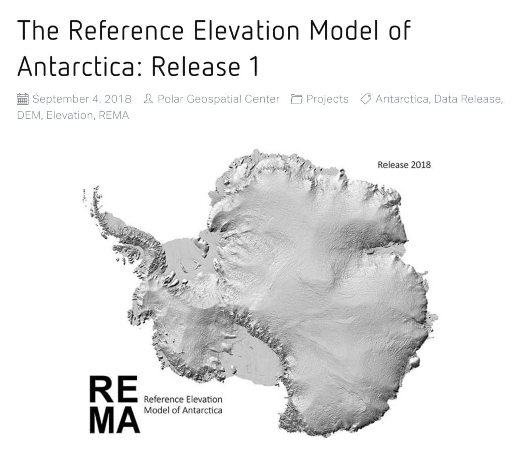 Antarctica map with 8 meter resolution 