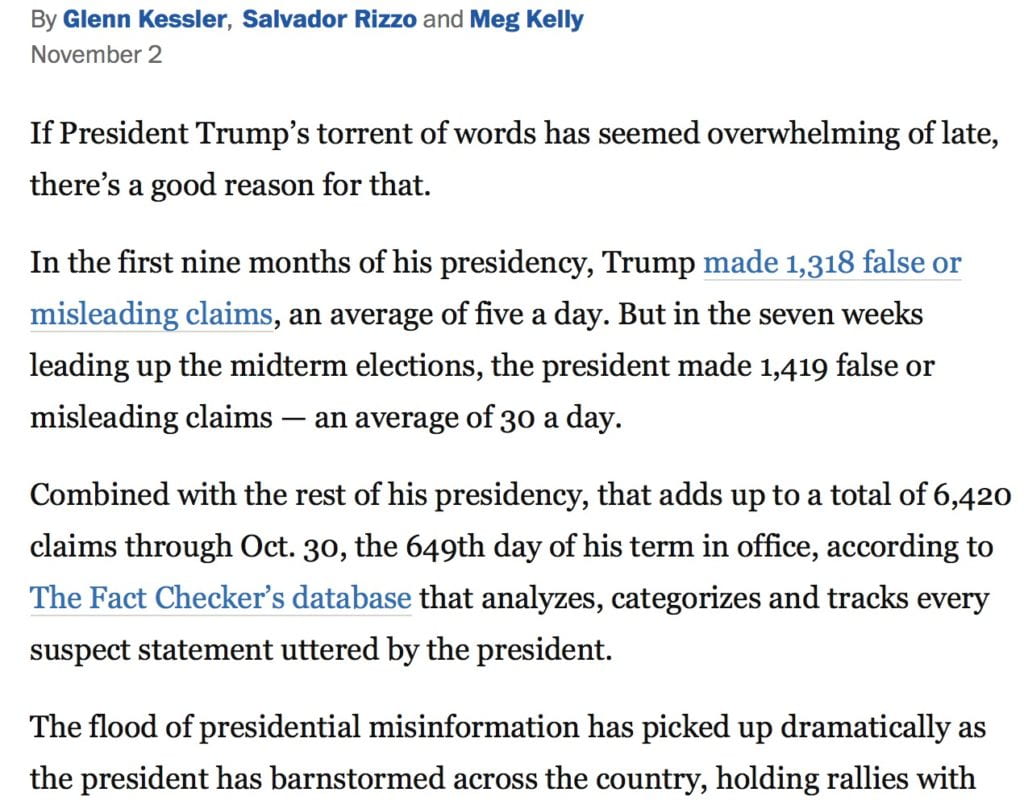 President Trump has made 6,420 false or misleading claims over 649 days