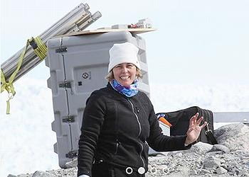 Denise Holland on location in Greenland