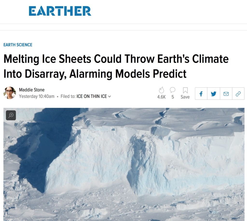 Melting of polar ice caps disrupts climate models