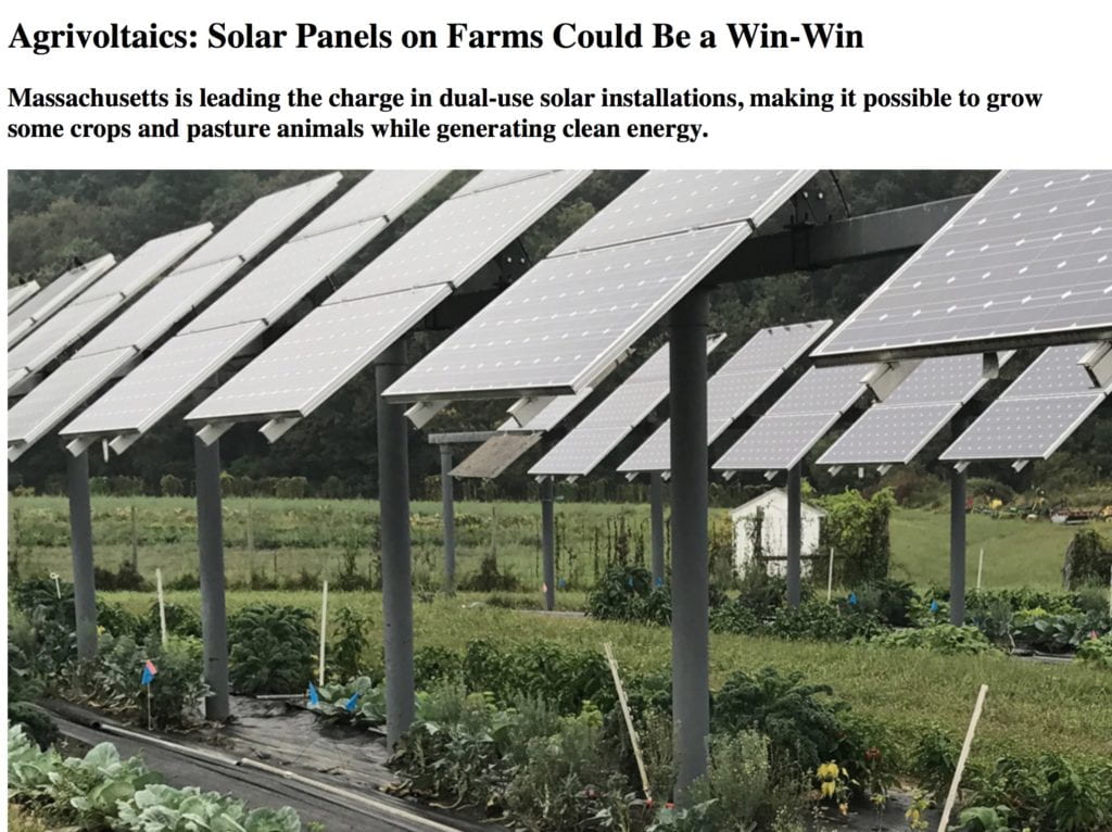 Solar panels on farms