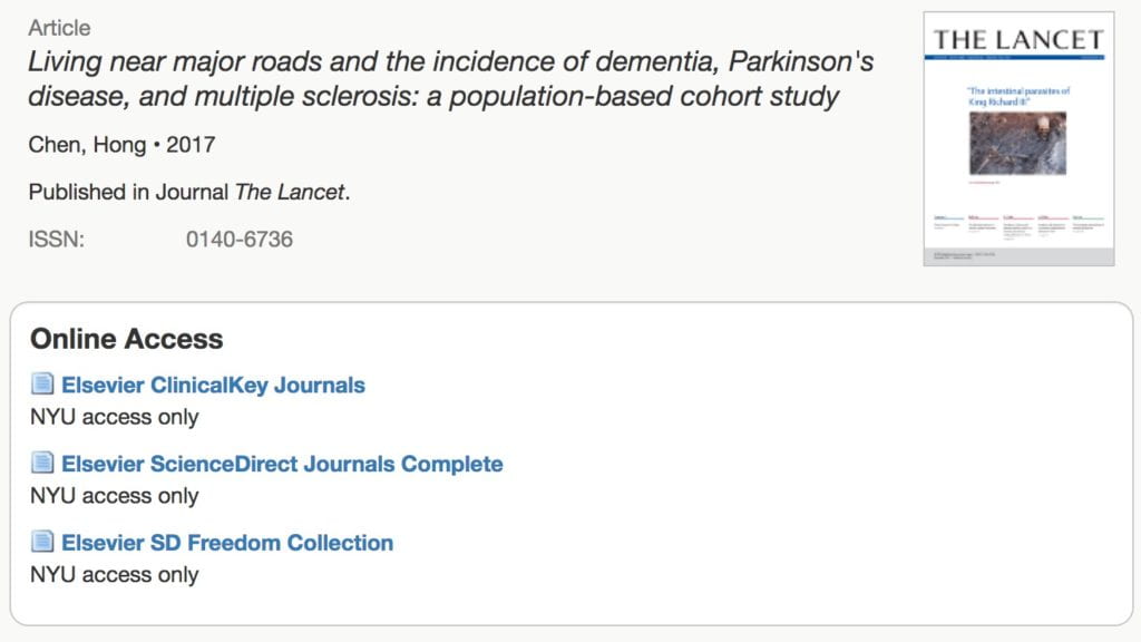 Living near roads and the incidence of dementia, Parkinson's disease, and multiple sclerosis