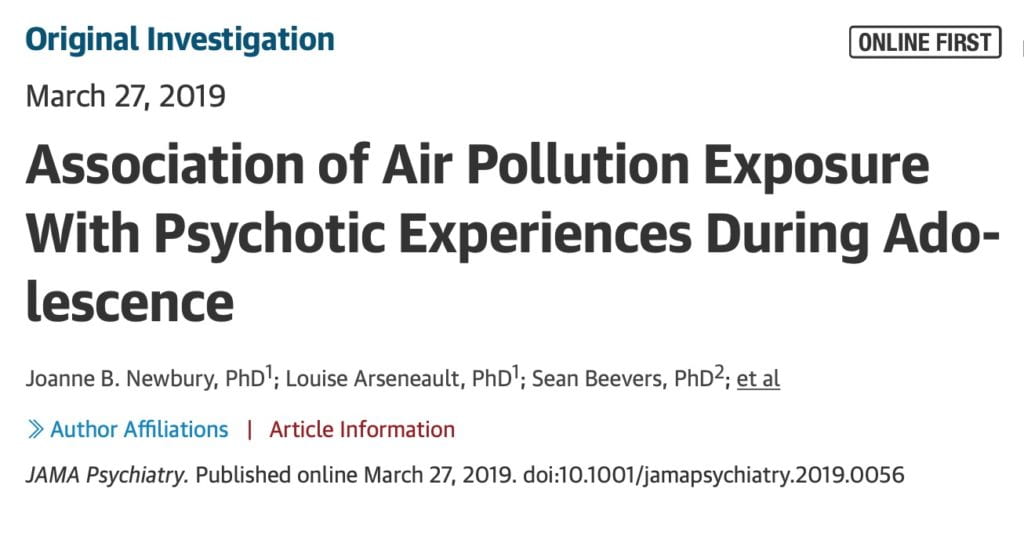 Psychological effects from breathing altered air chemistry. We are being gassed by the fossil fuel industry.