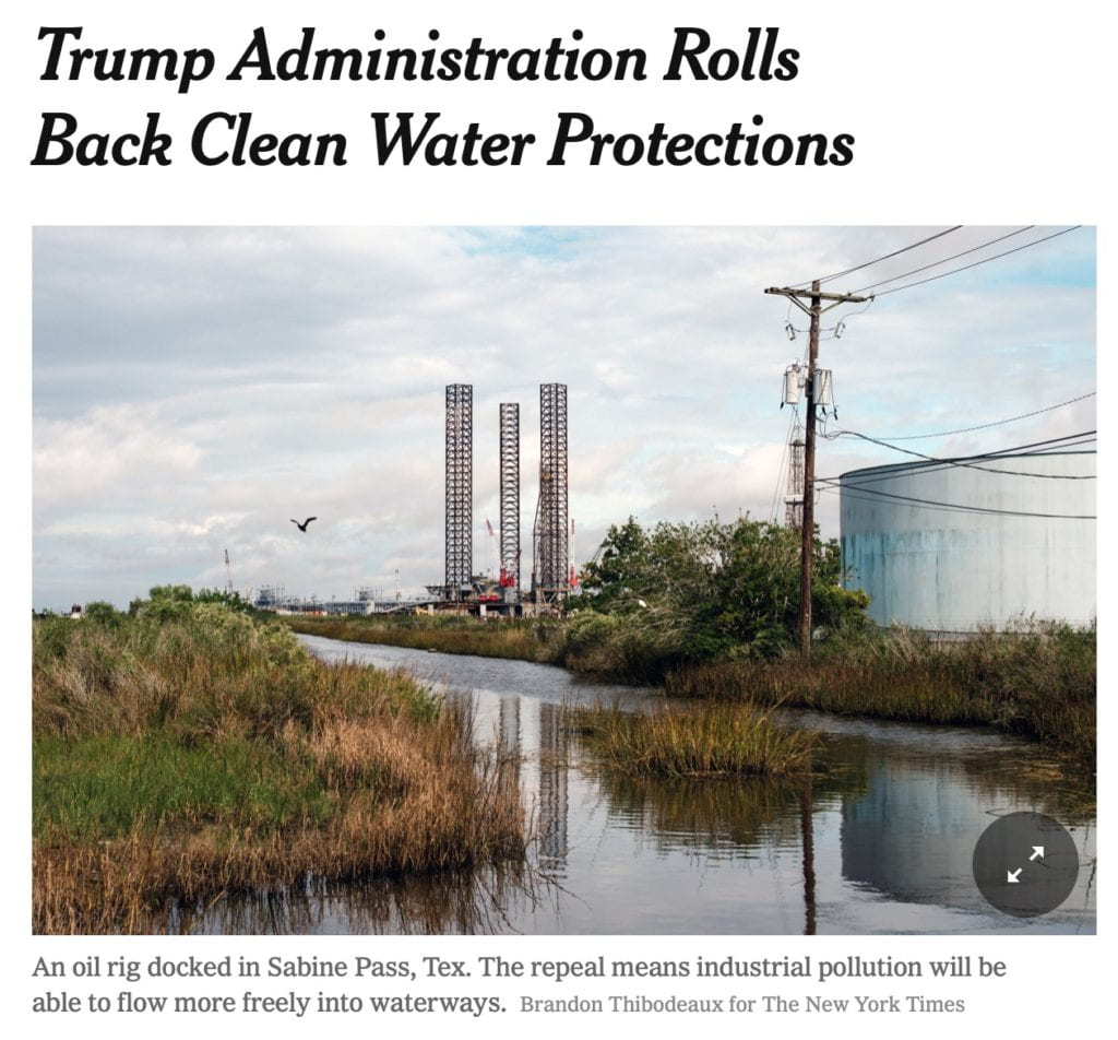 Trump rolls back water protection