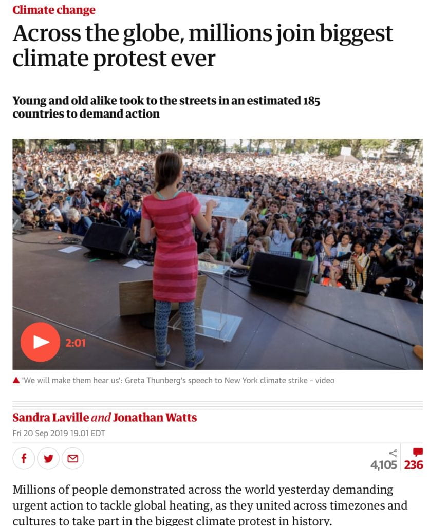 Millions in climate protest