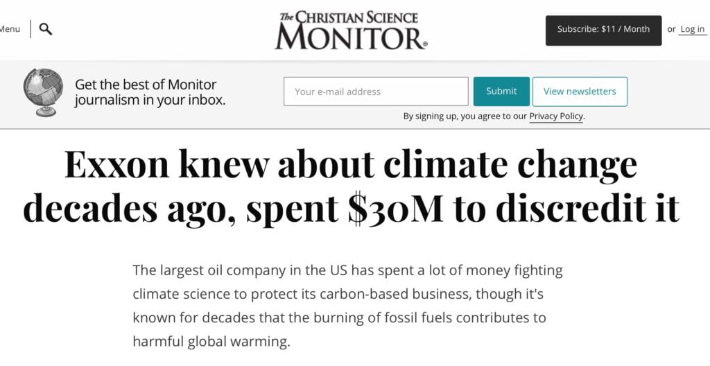 Exxon spent $30 million to discredit the climate science it researched.