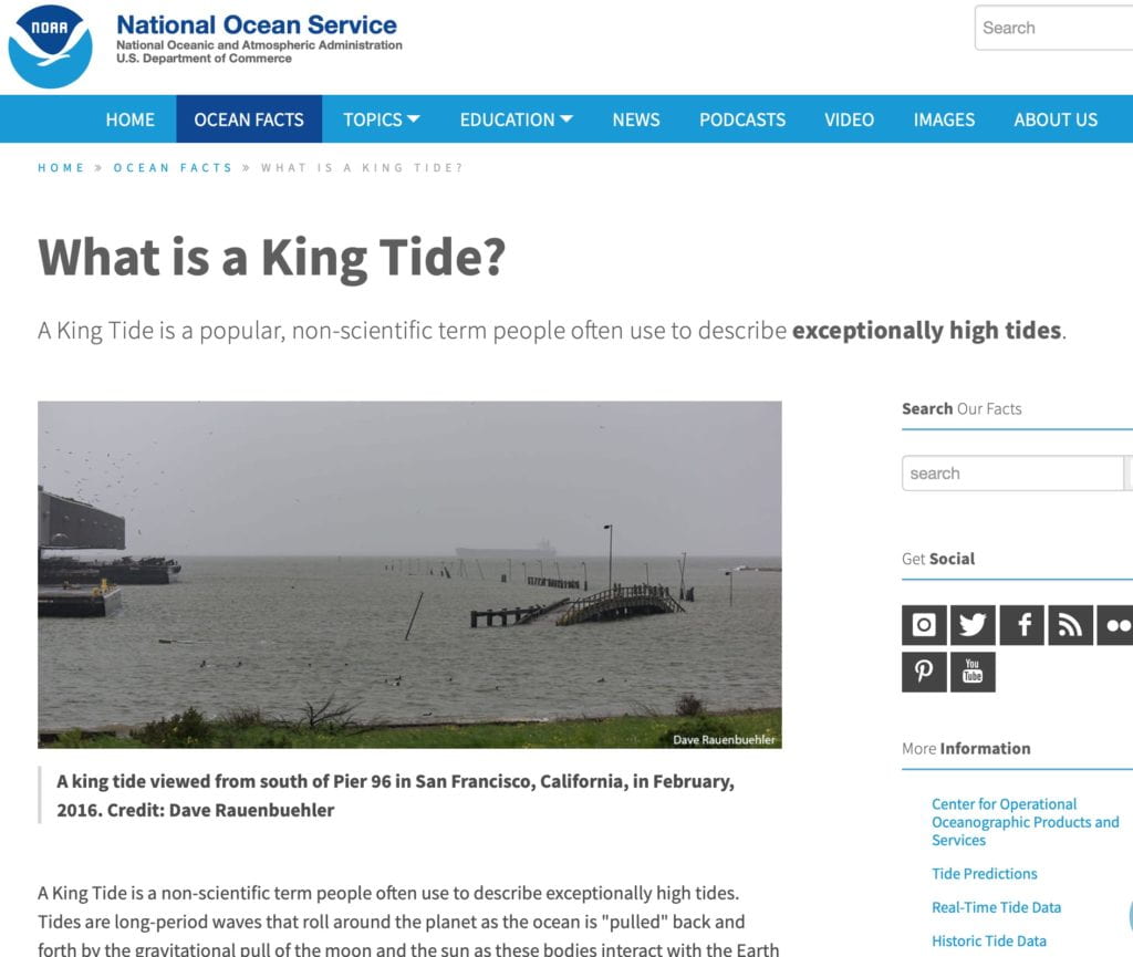 NOAA - what is a king tide