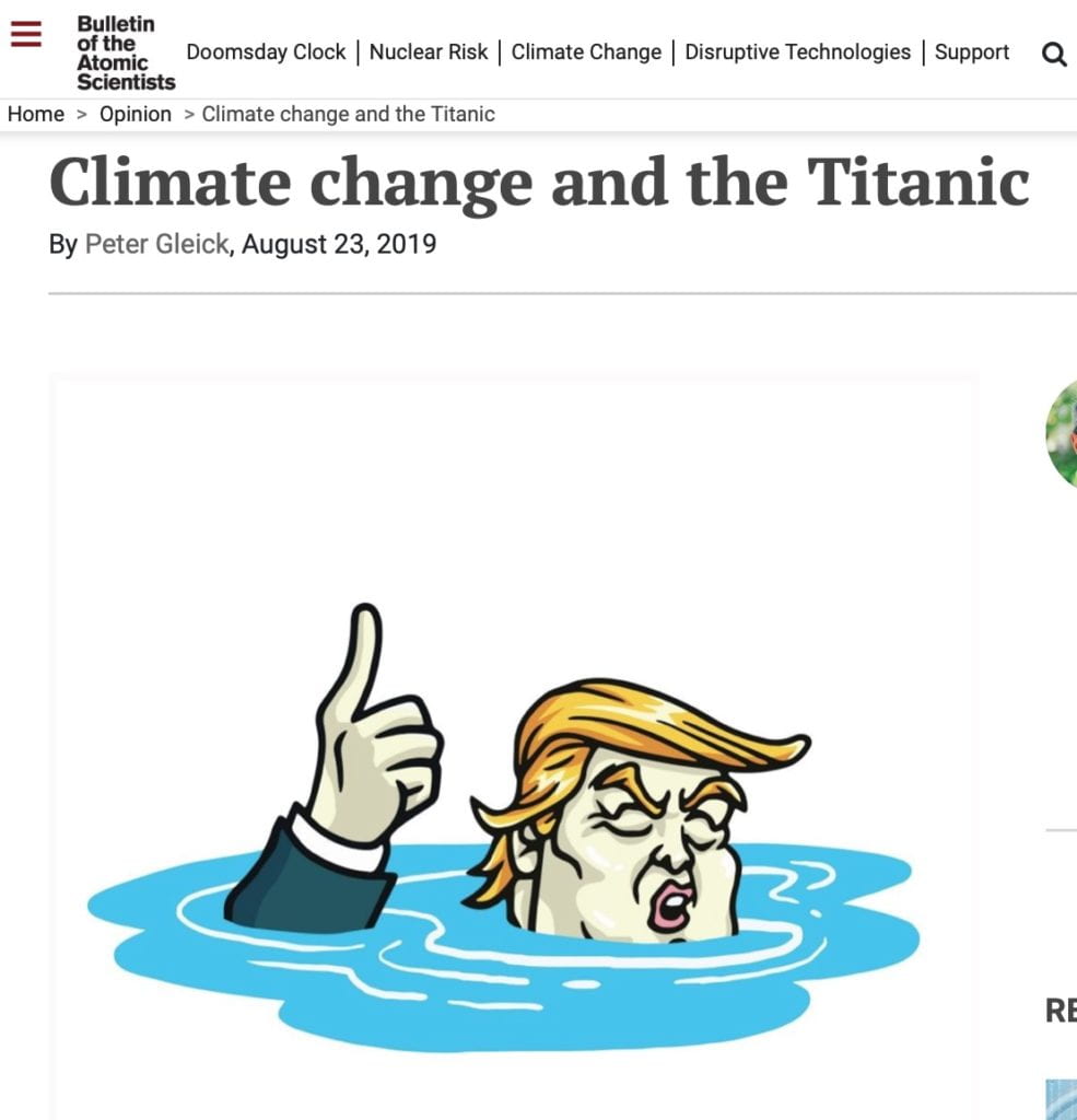 Climate change and the Titanic