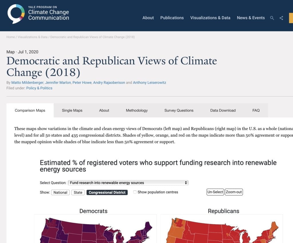 Democratic and Republican Views of Climate Change (2018)