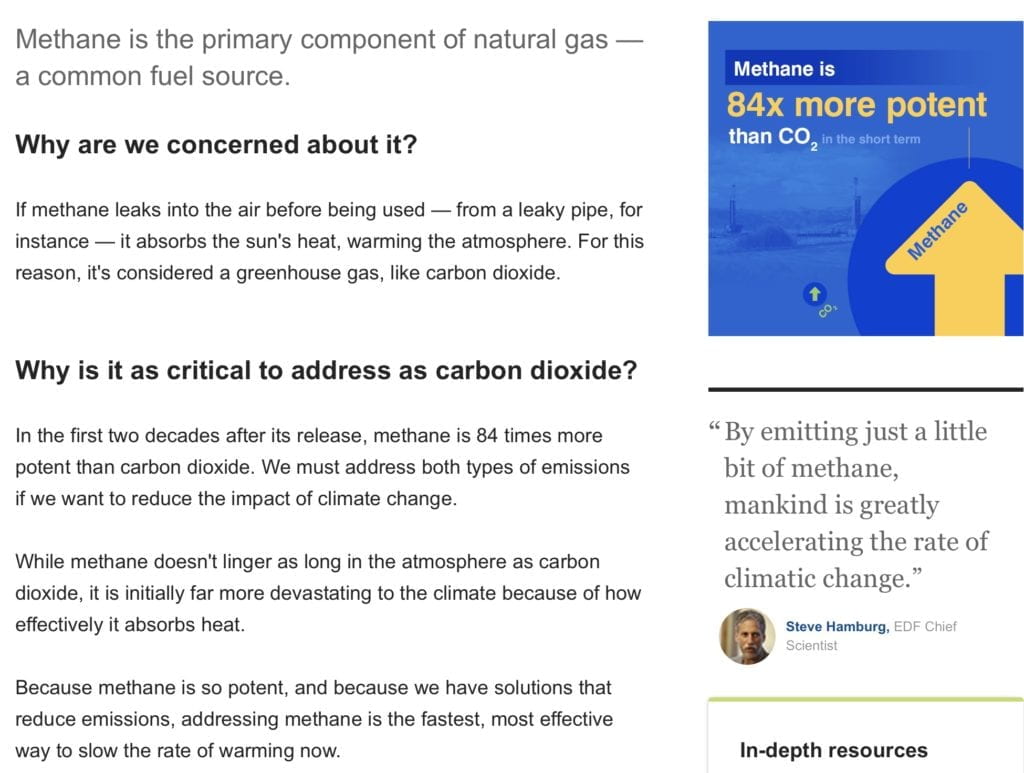 Methane, EDF