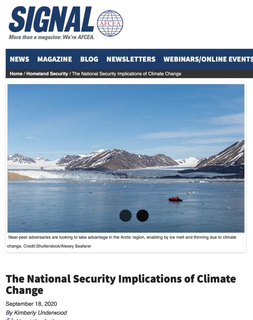 The National Security Implications of Climate Change