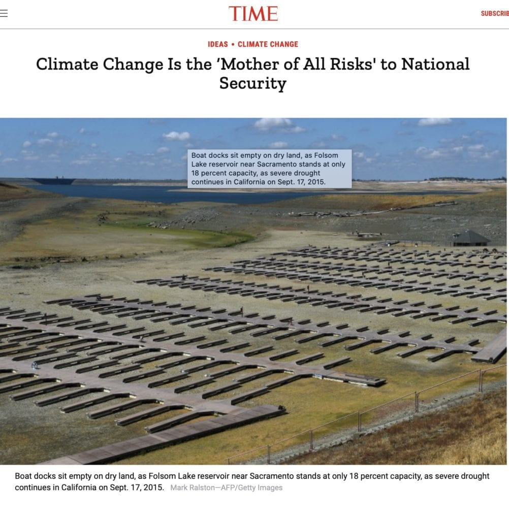 Time Magazine: Climate Change Is the ‘Mother of All Risks' to National Security