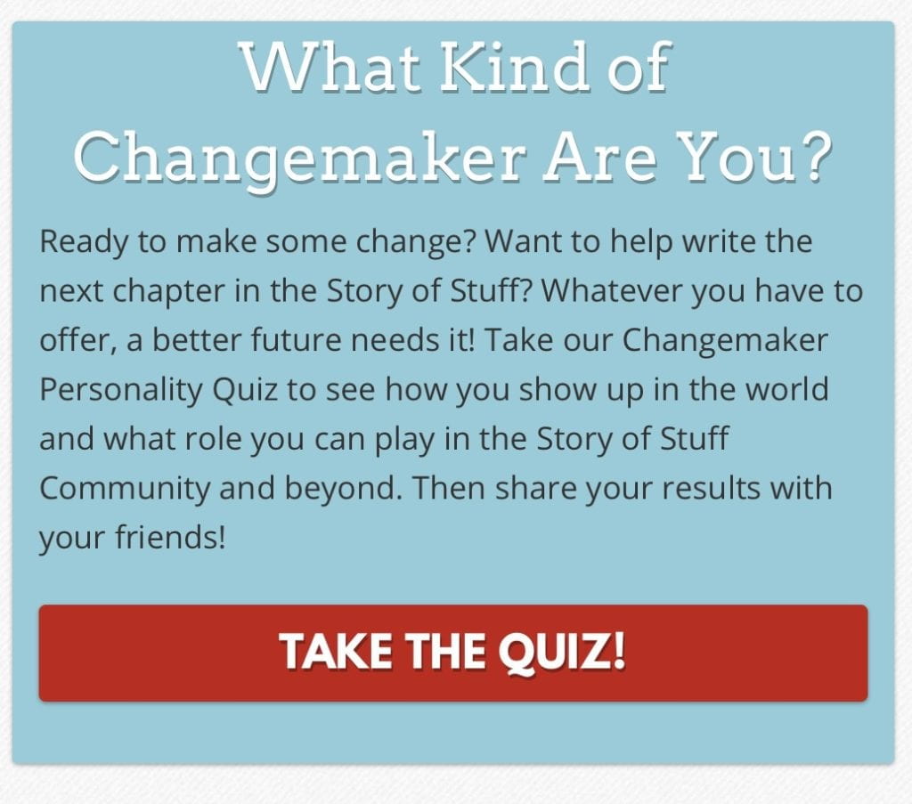 The Story of Stuff: Changemaker Survey