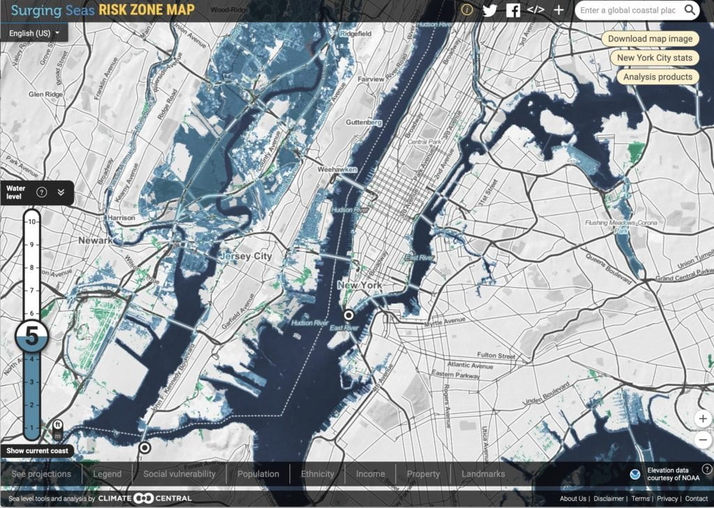 Surging Seas. Risk Zone Map