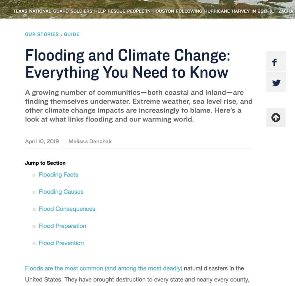 Flooding and Climate Change, NRDC