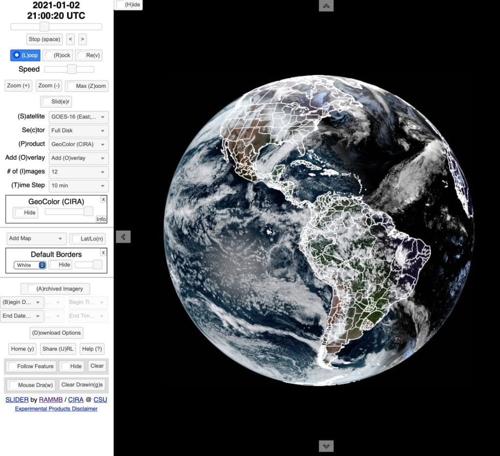 NOAA live satellite animations