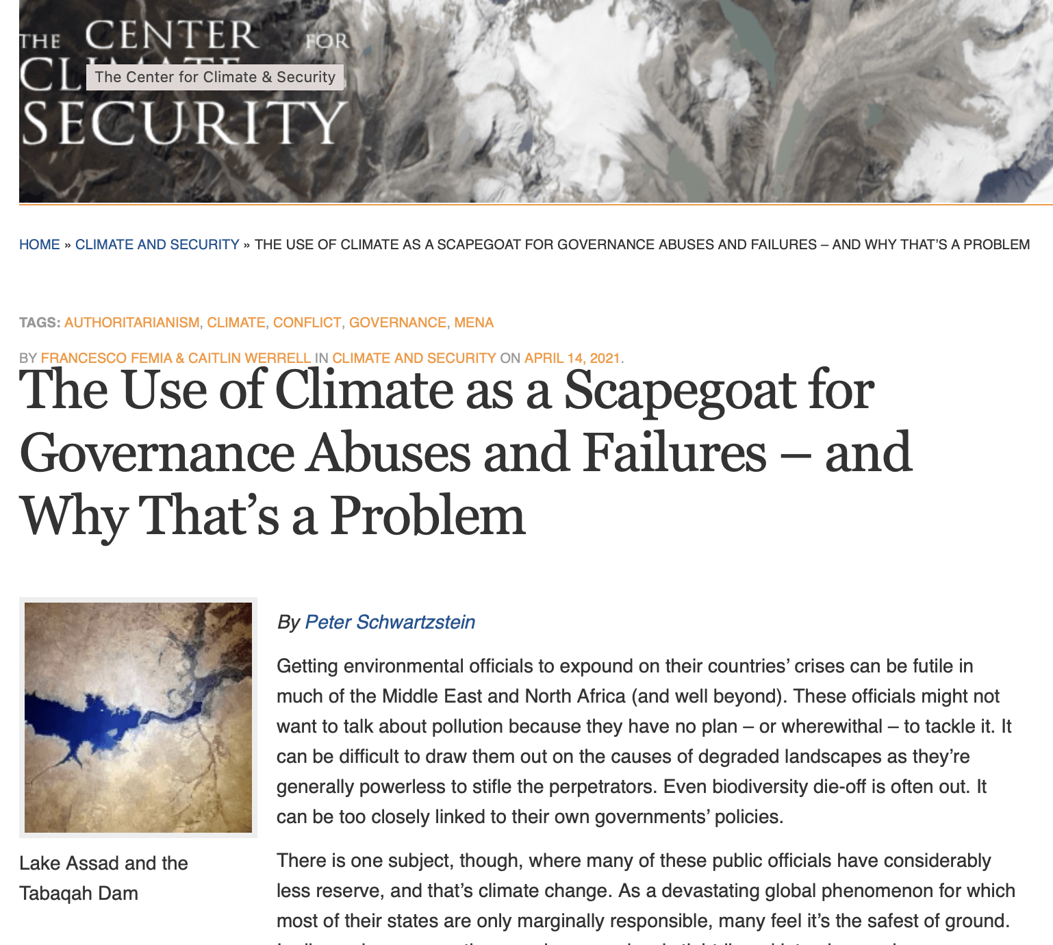 The Use of Climate as a Scapegoat for Governance Abuses and Failures – and Why That’s a Problem