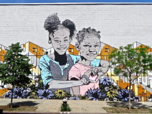 Graffiti of two girls