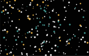 Visualization with stars that change color. 