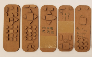 Remote-control prototypes created using the cardboard toolkit.