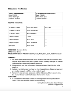 Mock Rehearsal Report Page 1