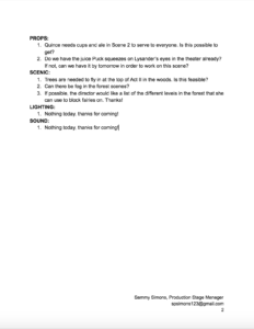 Mock Rehearsal Report Page 2